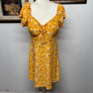 Derek Heart Women’s XL Padded Dress Light Orange Coral Color, Stained